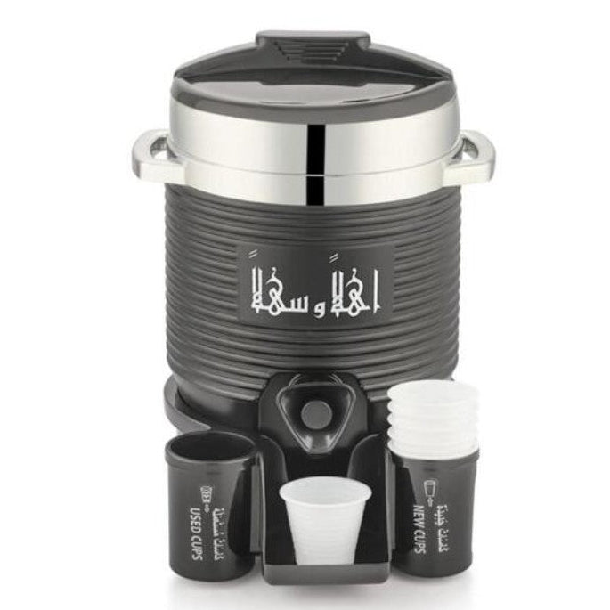 Mini Zamzam Dispenser | 2L | Black/Silver | Haramain Inspired