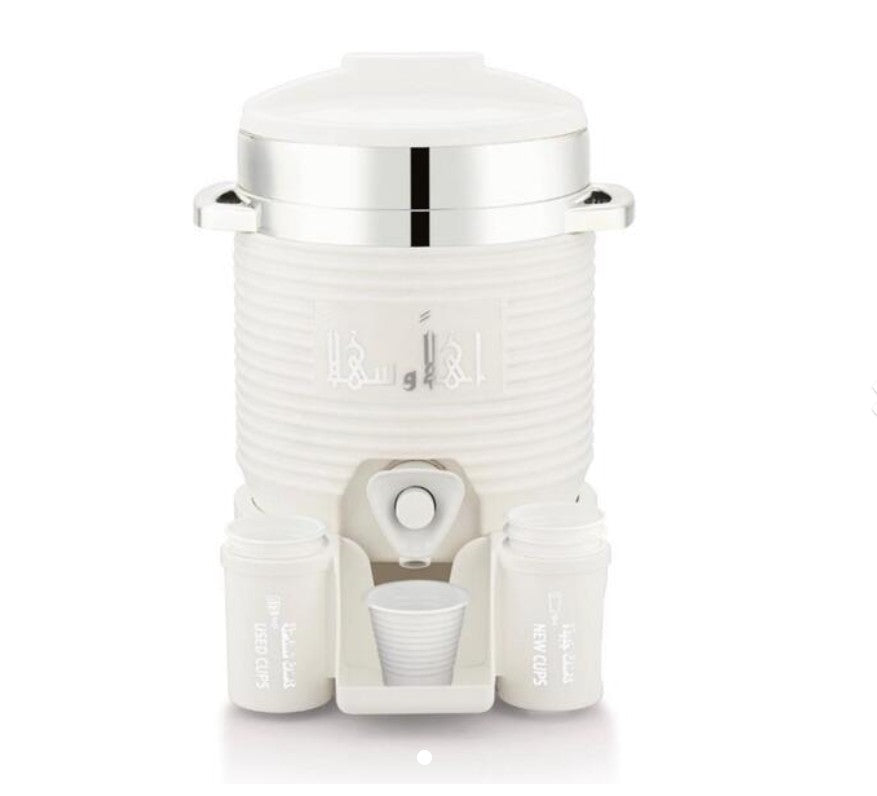 Mini Zamzam Dispenser | 2L | White/Silver | Haramain Inspired